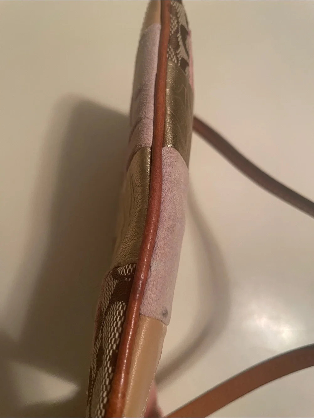 Vintage Coach Patchwork Wristlet in Pink, Purple & Metallics
